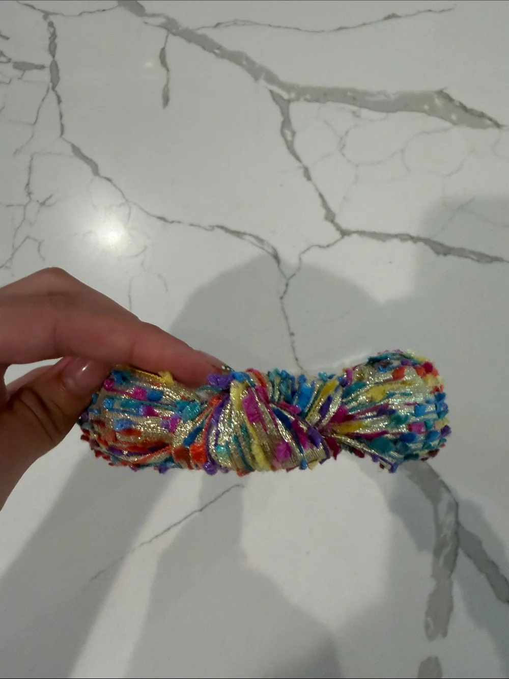 Frog Sac Gold Confetti Knotted Headband
